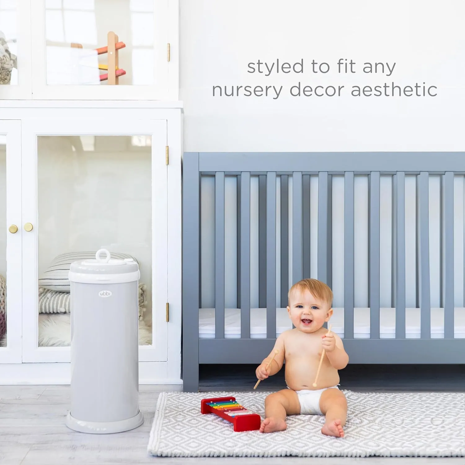 Ubbi Steel Diaper Pail (Odor‑Locking)